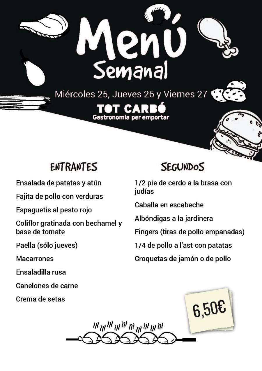 Miércoles 25, Jueves 26 y Viernes 27