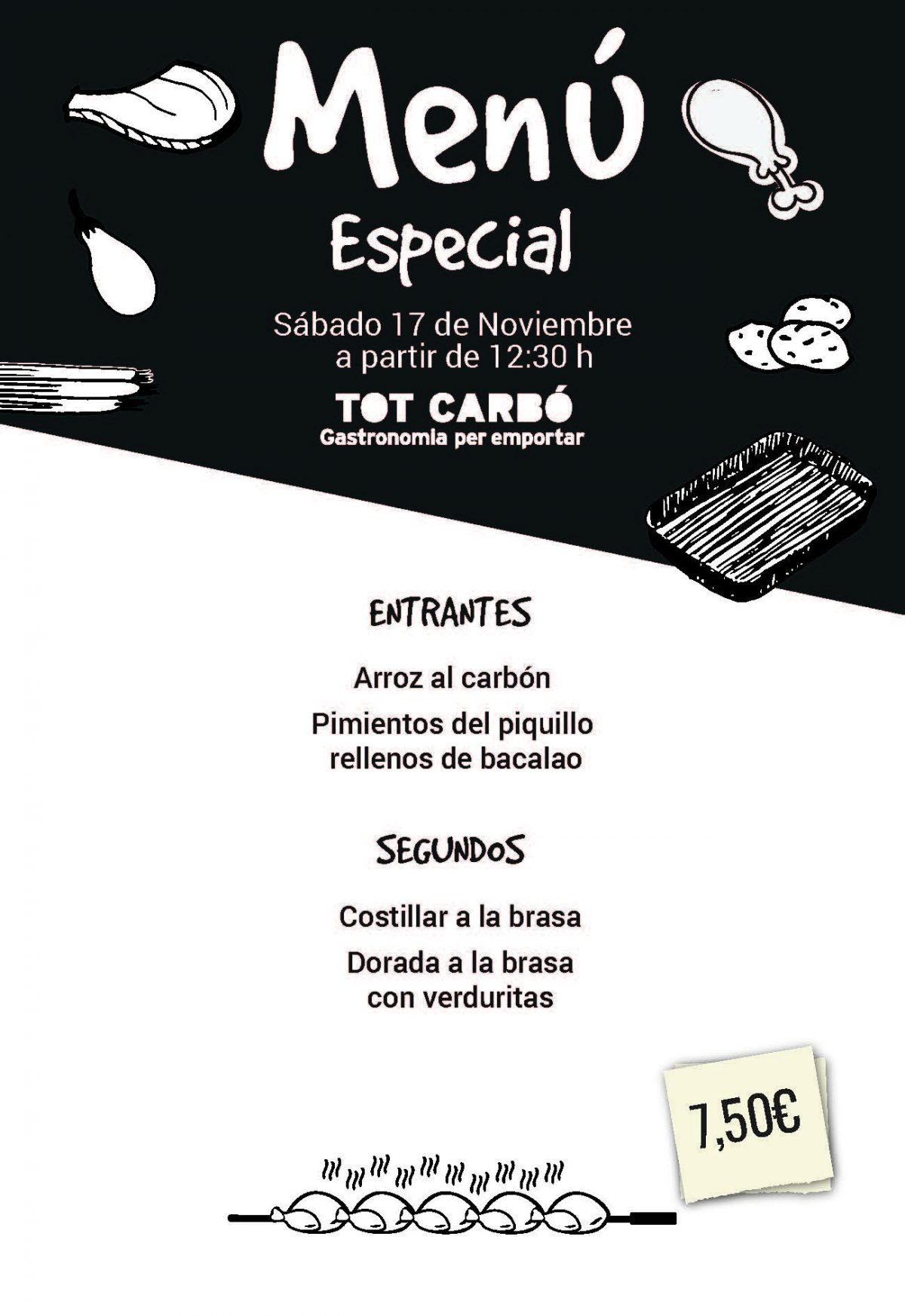 Menú para llevar Sábado 17 de Noviembre