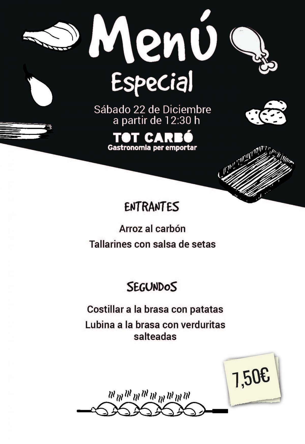 Menú para llevar Sábado 22 de Diciembre