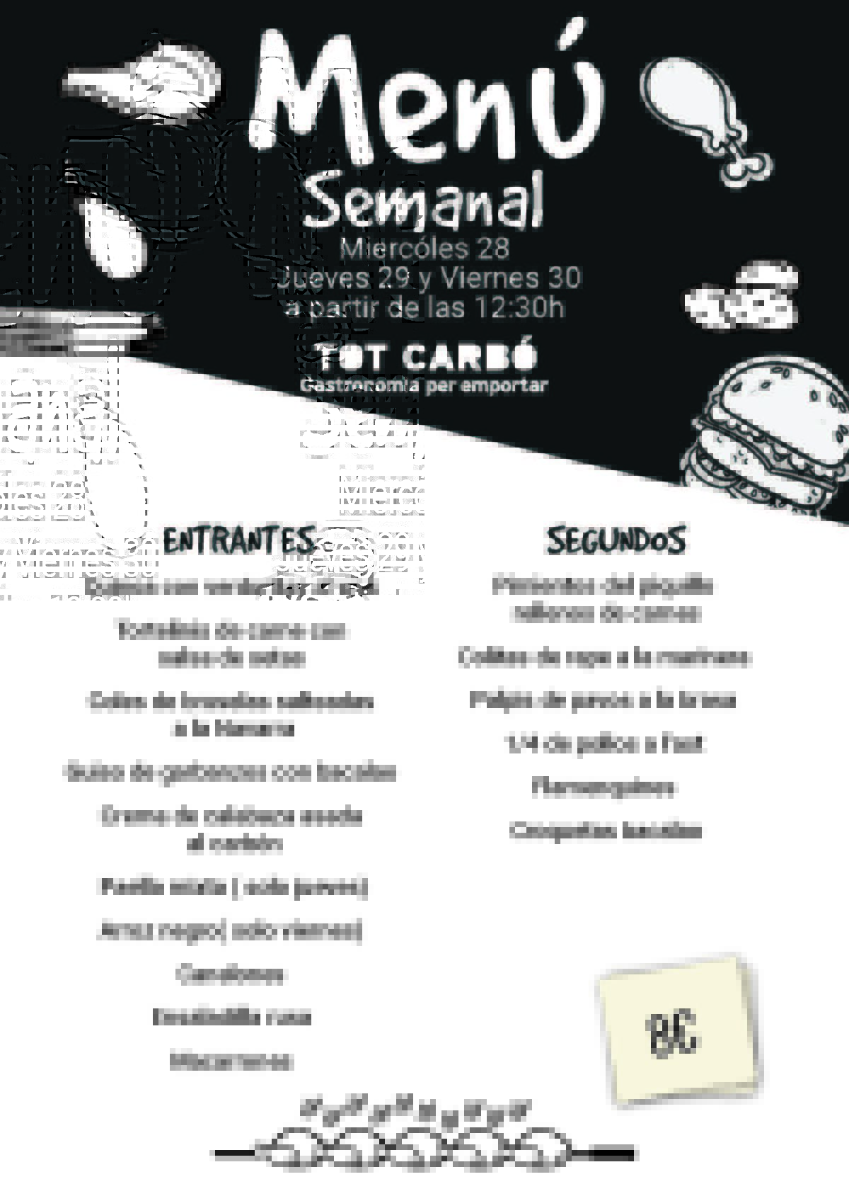 Miércoles 28, Jueves 29, Viernes 30 de Octubre