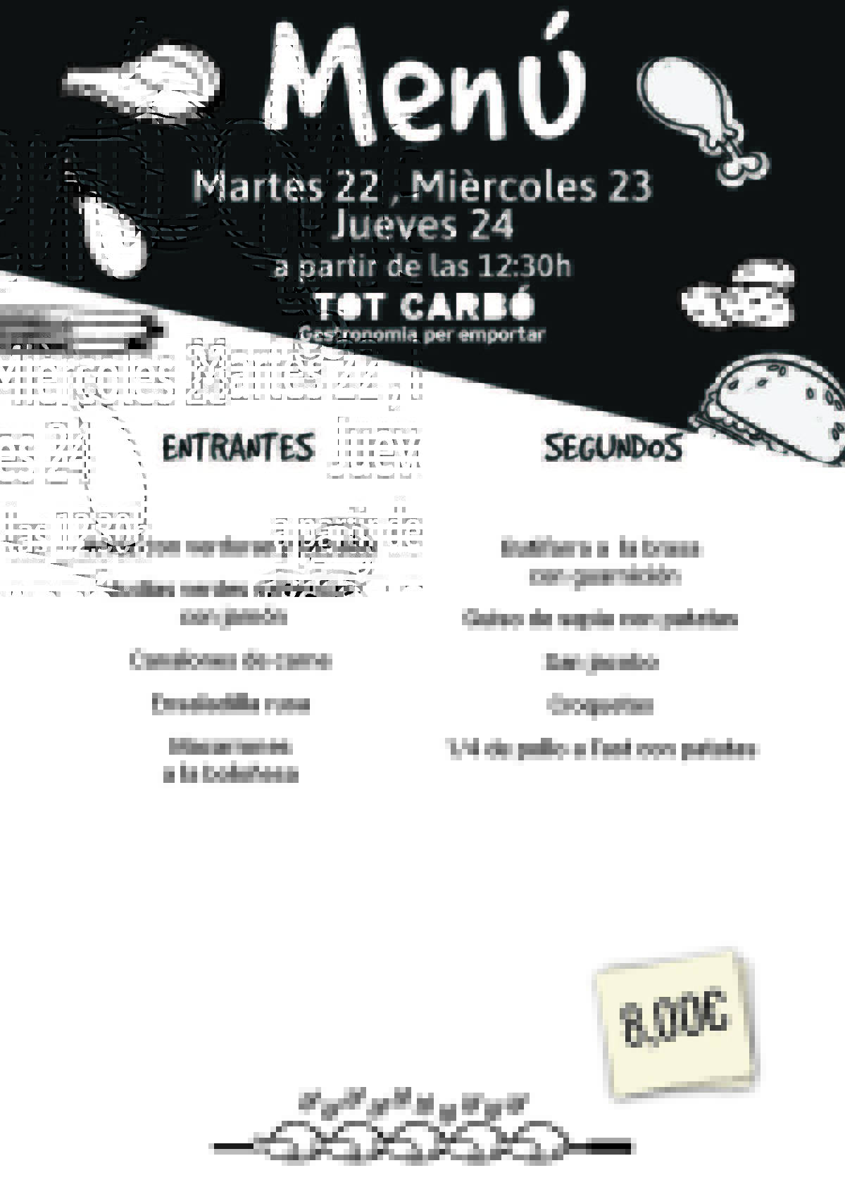 martes 22 ,miércoles 23 ,jueves 24 diciembre