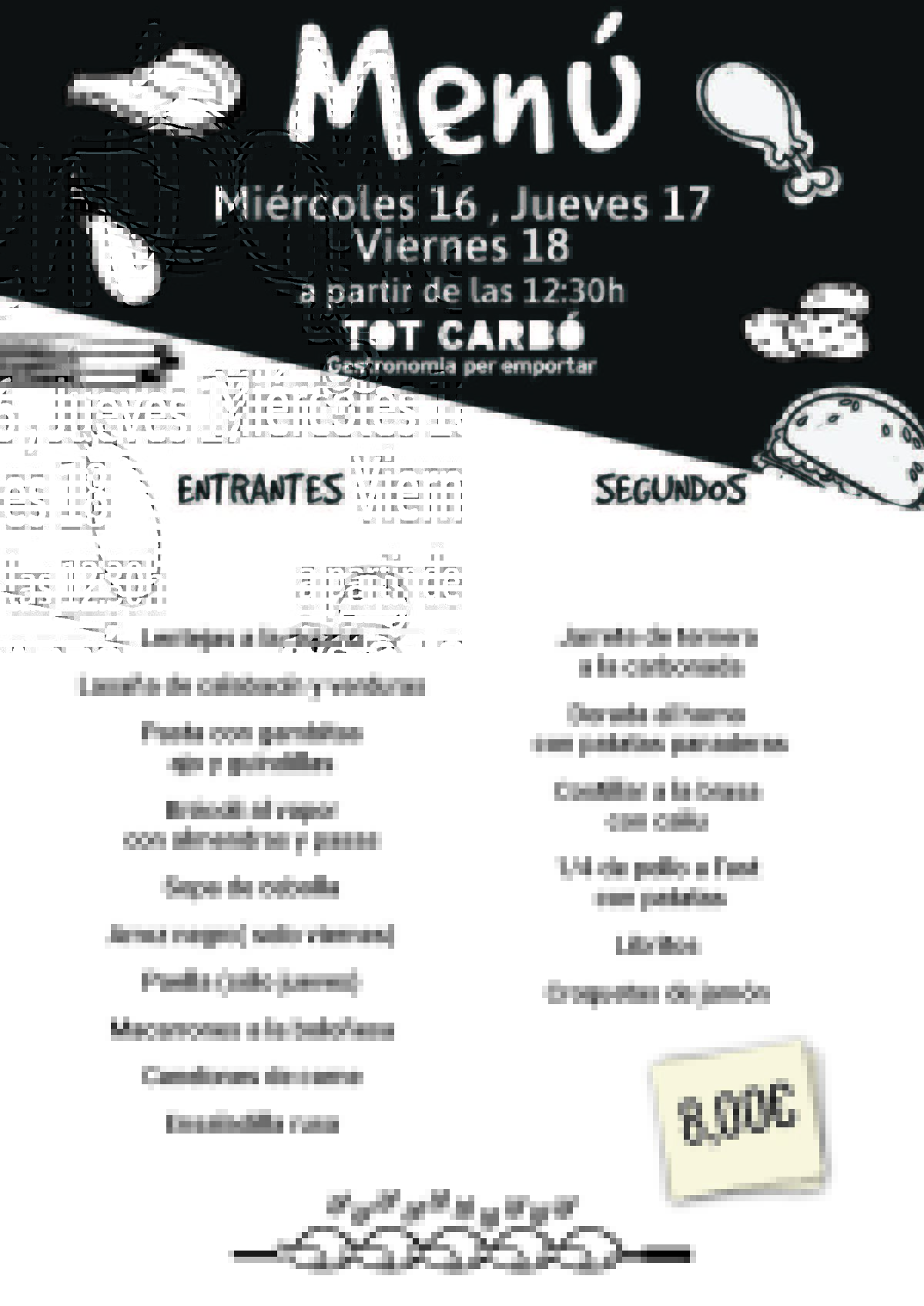 miércoles 16 ,jueves 17, viernes 18 diciembre