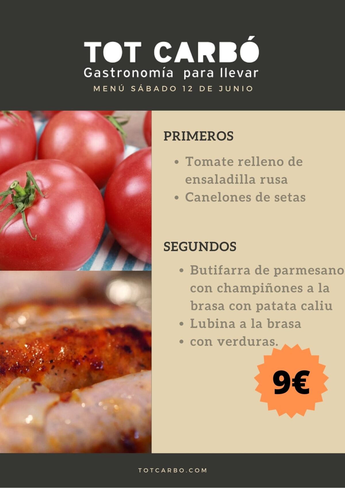 Menú Sábado 12 junio