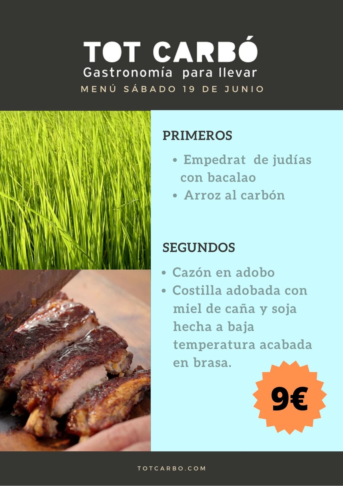 Menú Sábado 19 junio